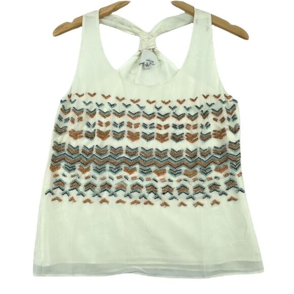 -Greylin Women's Chevron Beaded Tank Top NWOT - Picture 1 of 9